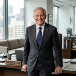 Picture of a confident business man in his office